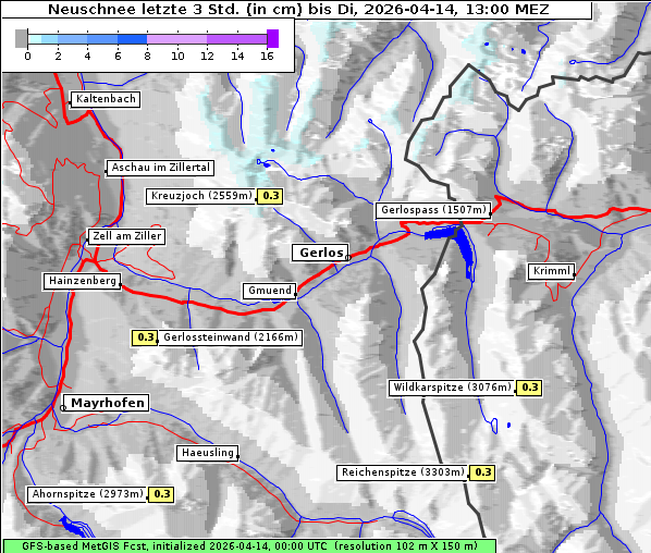 Neuschnee, 14. 4. 2026