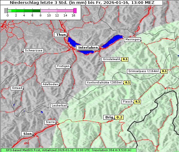 Niederschlag, 16. 1. 2026