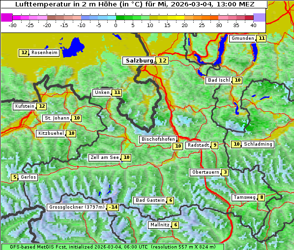 Temperatur, 4. 3. 2026