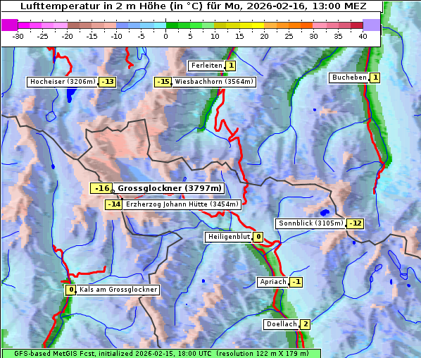Temperatur, 16. 2. 2026