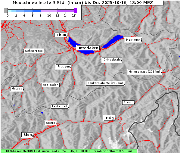 Neuschnee, 16. 10. 2025
