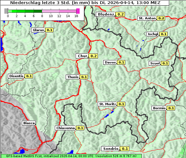Niederschlag, 14. 4. 2026