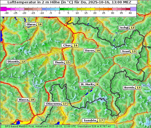 Temperatur, 16. 10. 2025