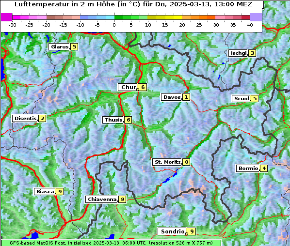 Temperatur, 13. 3. 2025