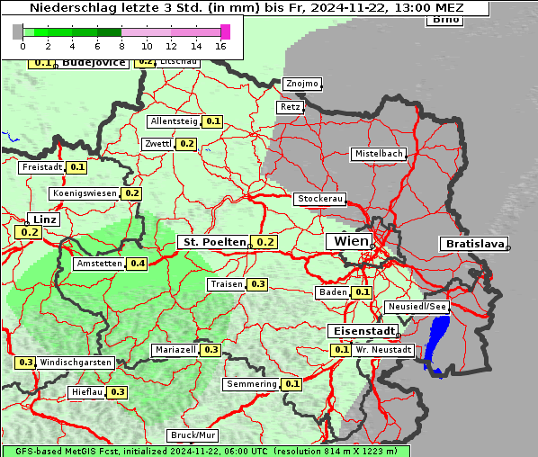 Niederschlag, 22. 11. 2024
