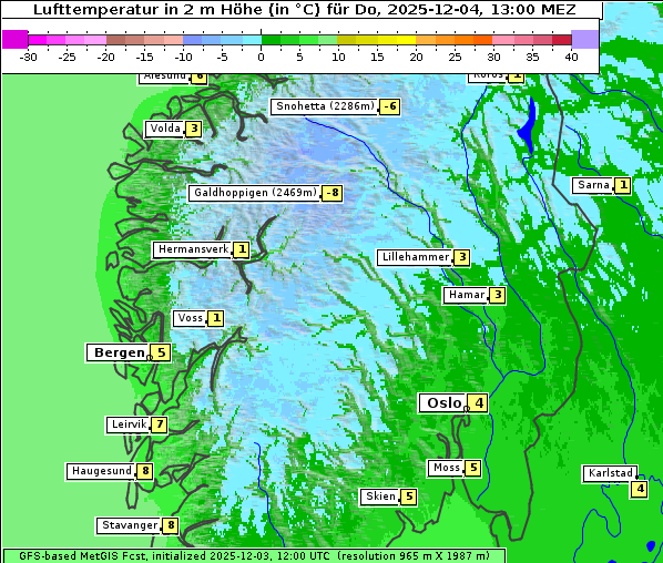 Temperatur, 4. 12. 2025