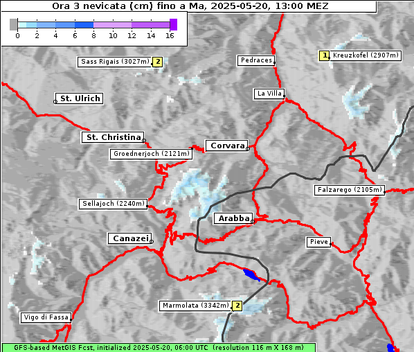 Neuschnee, 20. 5. 2025
