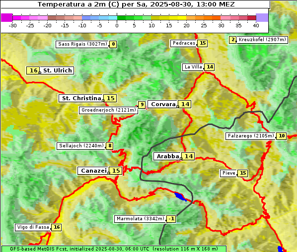 Temperatur, 30. 8. 2025
