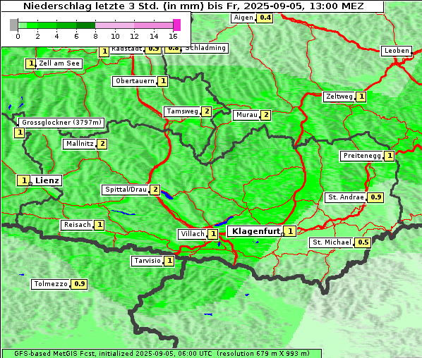 Niederschlag, 5. 9. 2025