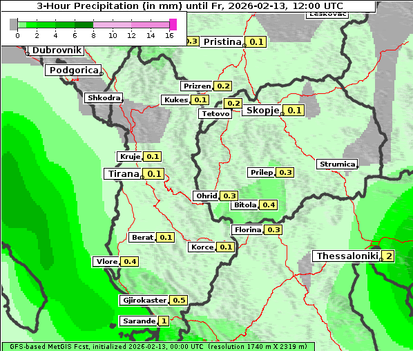 Niederschlag, 13. 2. 2026