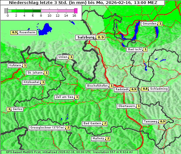 Niederschlag, 16. 2. 2026