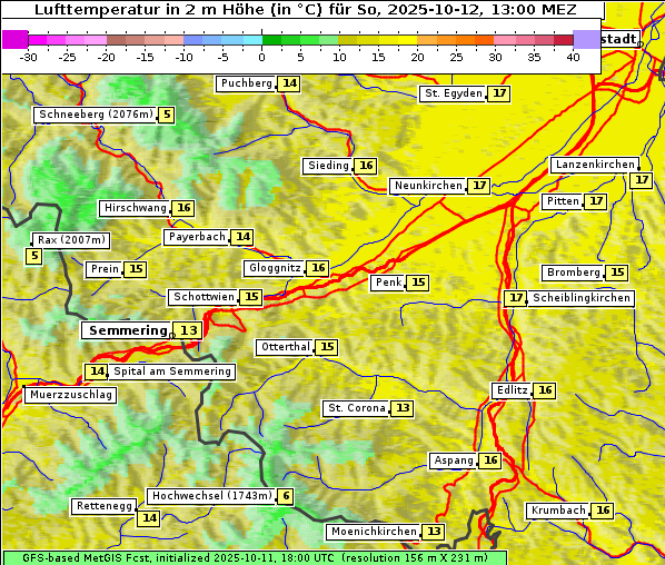 Temperatur, 12. 10. 2025