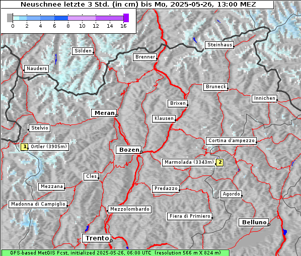 Neuschnee, 26. 5. 2025