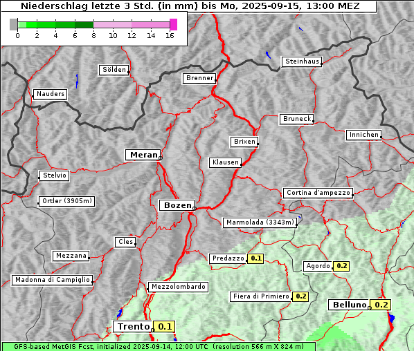Niederschlag, 15. 9. 2025