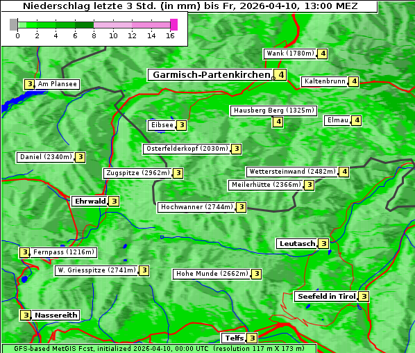 Niederschlag, 10. 4. 2026