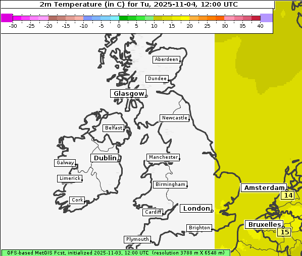Temperatur, 4. 11. 2025