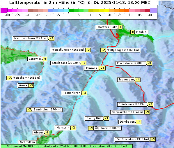 Temperatur, 18. 11. 2025