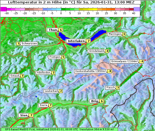 Temperatur, 31. 1. 2026
