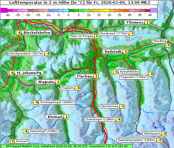 Temperatur, 9. 1. 2026
