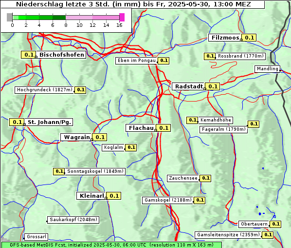 Niederschlag, 30. 5. 2025