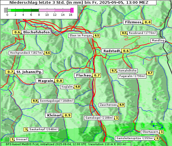Niederschlag, 5. 9. 2025