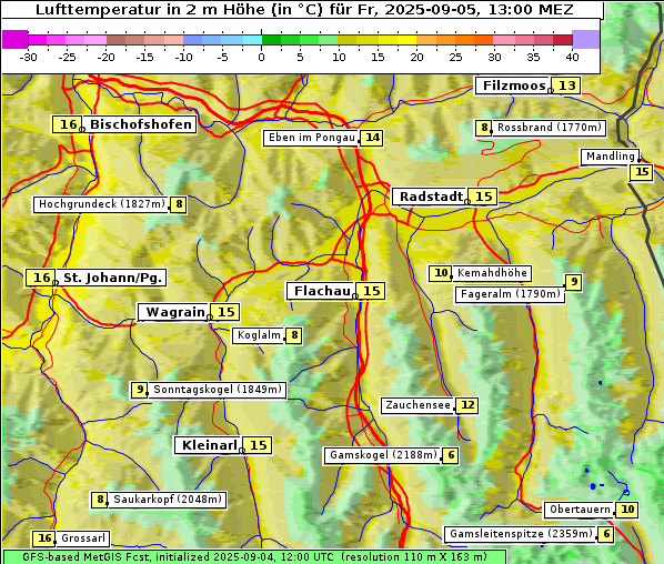 Temperatur, 5. 9. 2025