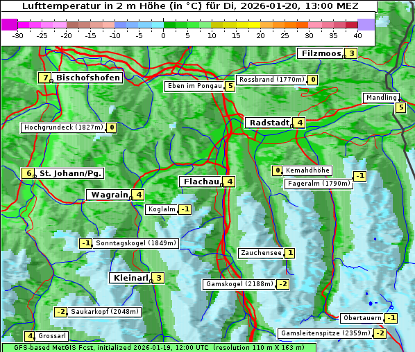 Temperatur, 20. 1. 2026