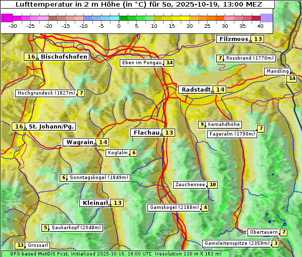 Temperatur, 19. 10. 2025