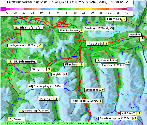 Temperatur, 2. 2. 2026