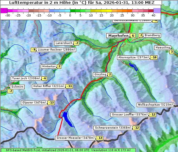 Temperatur, 31. 1. 2026
