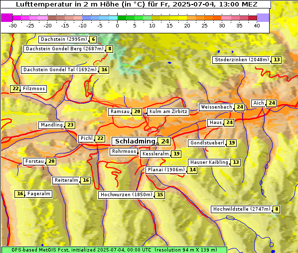 Temperatur, 4. 7. 2025