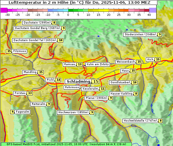 Temperatur, 6. 11. 2025