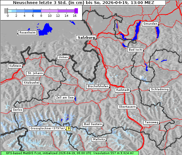 Neuschnee, 19. 4. 2026