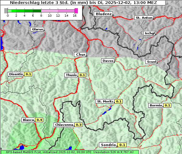Niederschlag, 2. 12. 2025