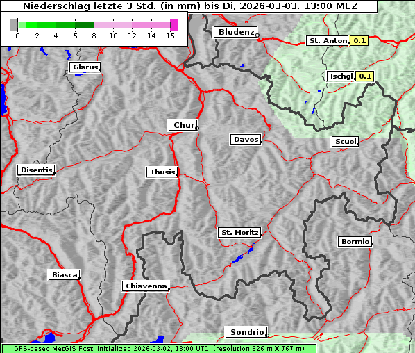 Niederschlag, 3. 3. 2026