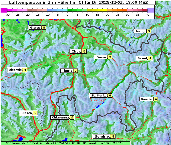 Temperatur, 2. 12. 2025