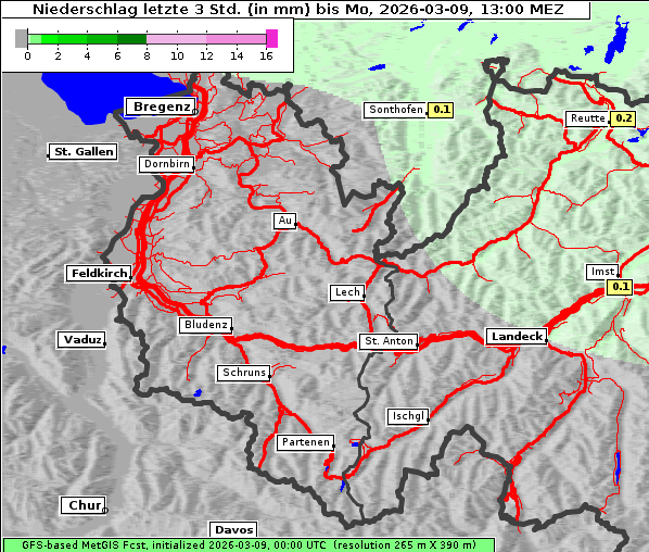 Niederschlag, 9. 3. 2026