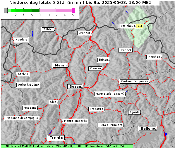 Niederschlag, 28. 6. 2025