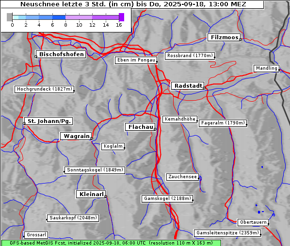 Neuschnee, 18. 9. 2025