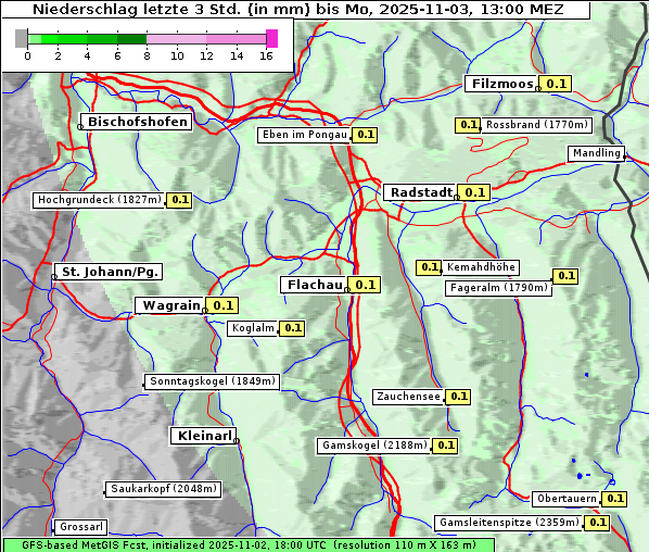 Niederschlag, 3. 11. 2025