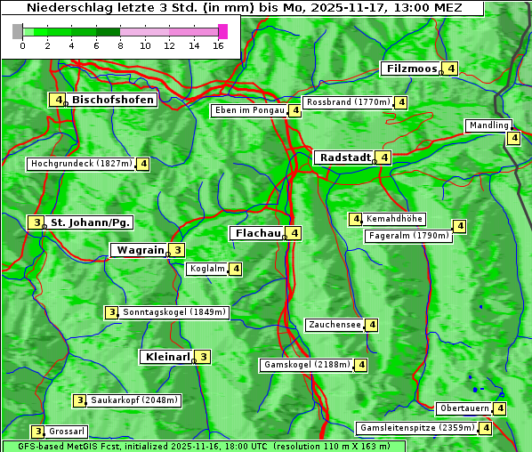Niederschlag, 17. 11. 2025