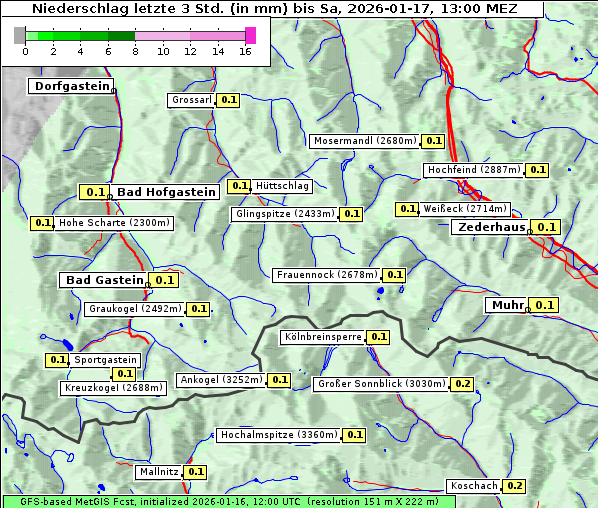 Niederschlag, 17. 1. 2026