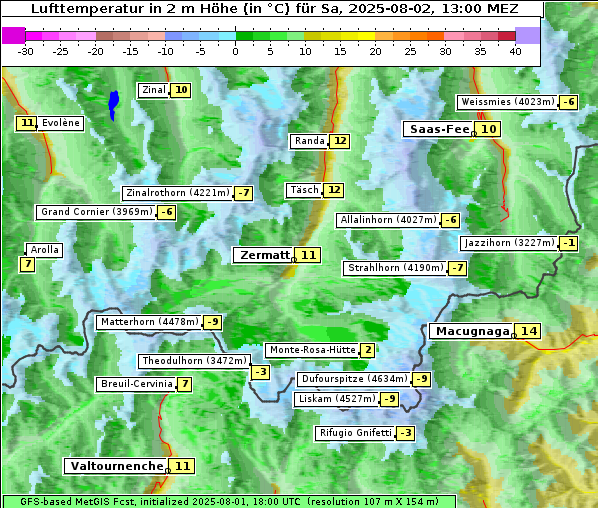 Temperatur, 2. 8. 2025