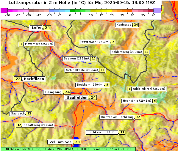 Temperatur, 15. 9. 2025