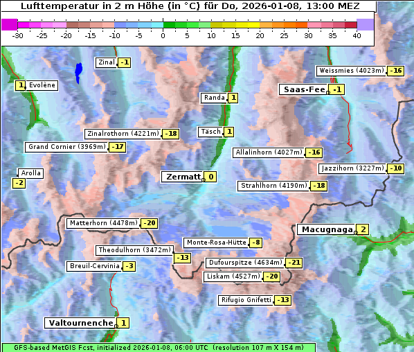 Temperatur, 8. 1. 2026