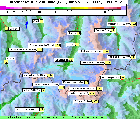 Temperatur, 9. 3. 2026