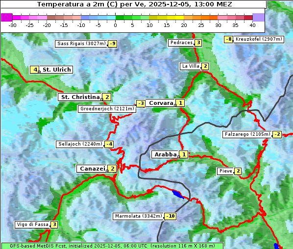 Temperatur, 5. 12. 2025