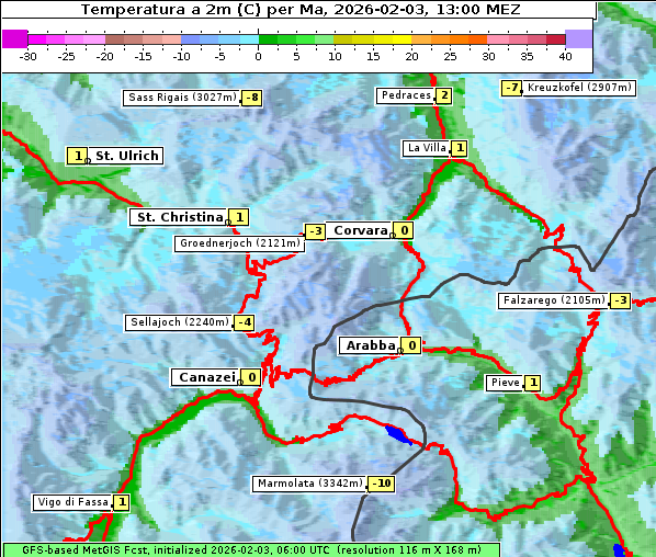 Temperatur, 3. 2. 2026
