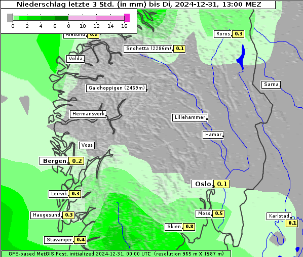 Niederschlag, 31. 12. 2024