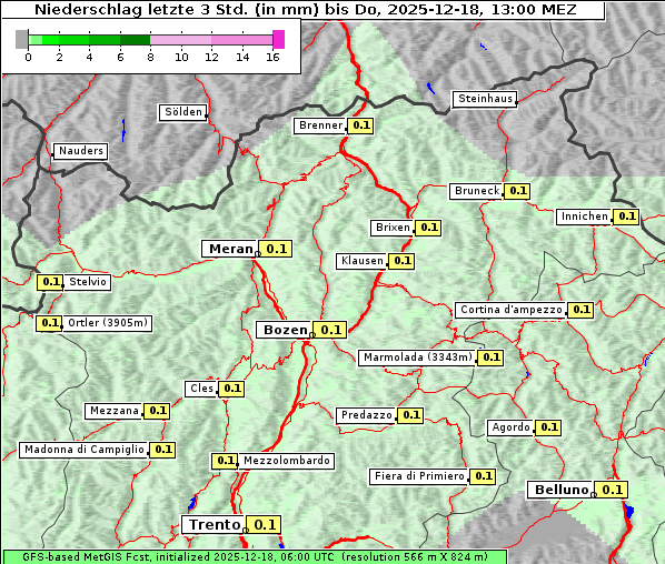Niederschlag, 18. 12. 2025